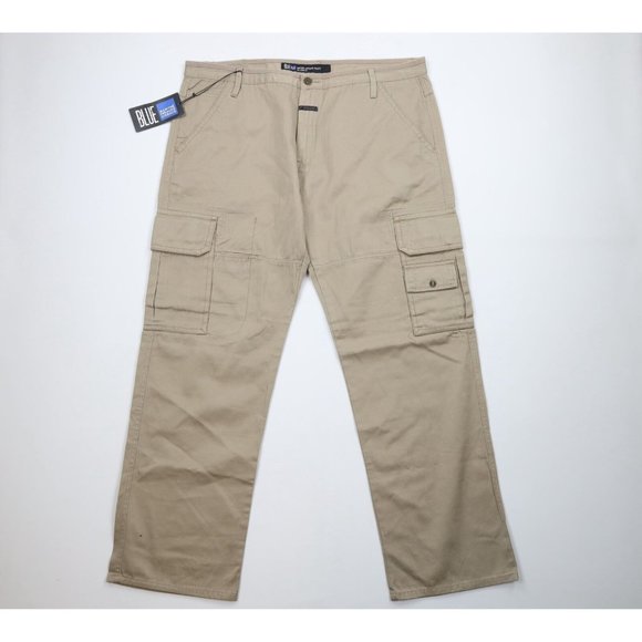 NOS Vtg 90s Marithe Francois Girbaud Mens 44x34 Baggy Relaxed Biker Cargo Pants - Picture 1 of 11